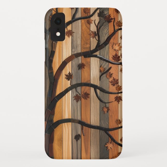 Die Kunst der Natur: Mosaiksteingehäuse aus Holz Case-Mate iPhone Hülle (Rückseite)