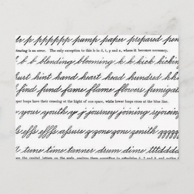 Die Kunst der Penmanhip Postkarte (Vorderseite)