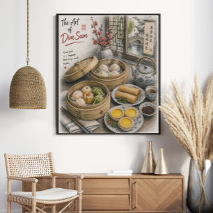 Die Kunst des Dim Sum Traditioneller chinesische Poster