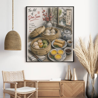 Die Kunst des Dim Sum | Traditioneller chinesische Poster
