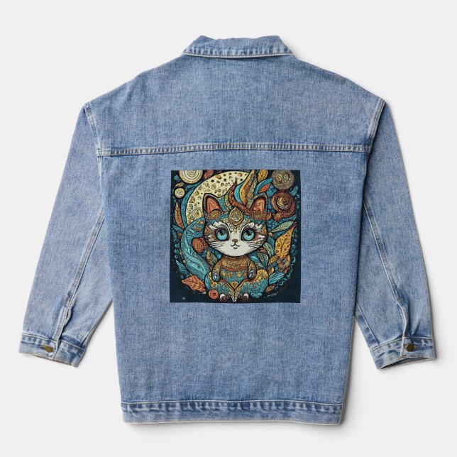 Die Kunst des Doodles Jeansjacke (Rückseite)