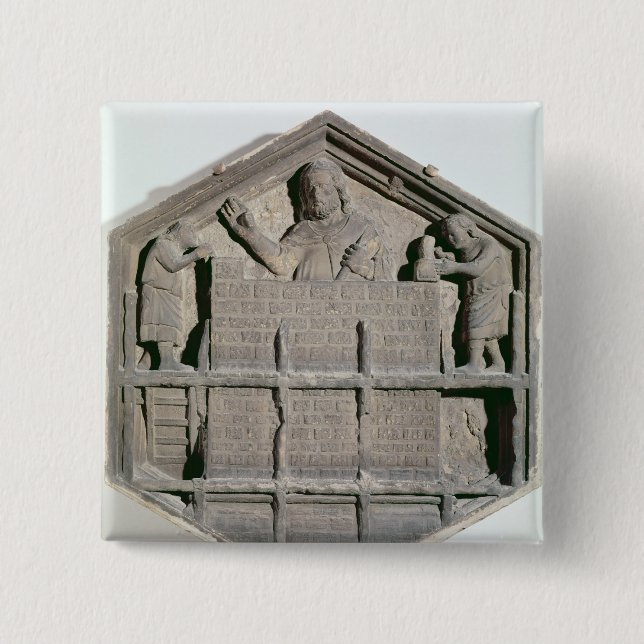 Die Kunst des Gebäude, sechseckige dekorative Button (Vorderseite)