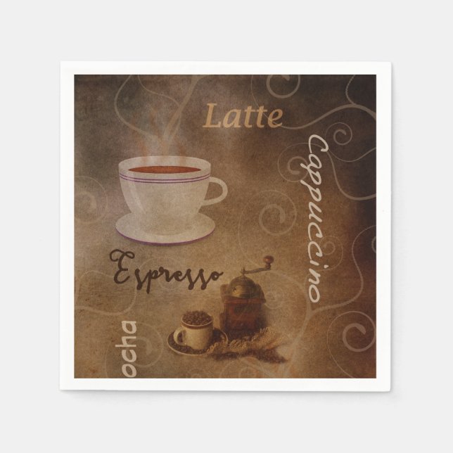 Die Kunst des Kaffees Lover Serviette (Vorderseite)