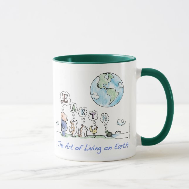 Die Kunst des Lebens auf Erdschale Tasse (Rechts)