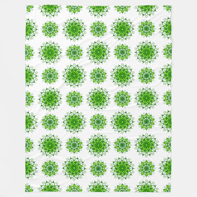 die Kunst des Mandala-Musters Fleecedecke (Vorderseite)