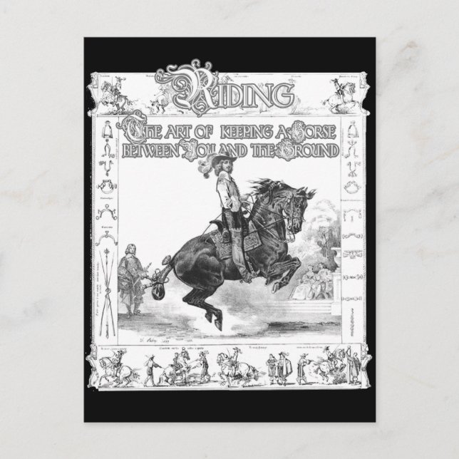 Die Kunst des Reitens Postkarte (Vorderseite)