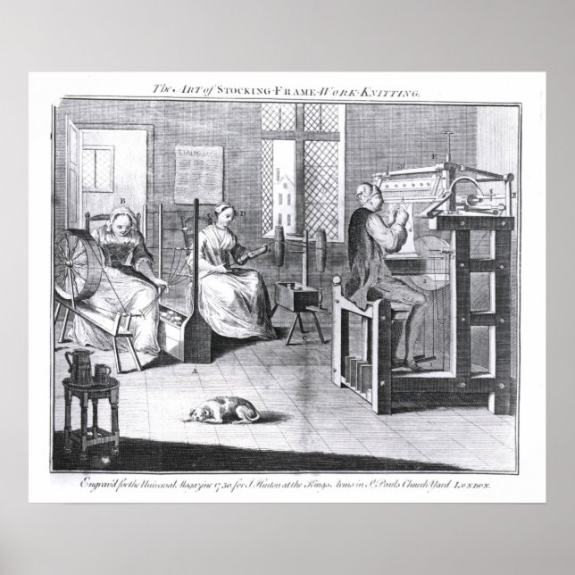Die Kunst des Strumpf-Rahmen-Arbeitens Poster (Vorne)