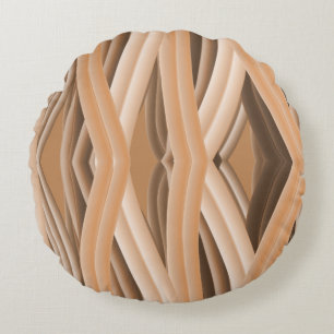 Die Kunst des verworrenen Durchflusses Rundes Kissen