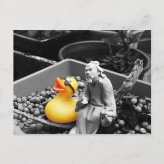 "Die Kunst des Zen" Rubber Duck Postcard Postkarte