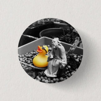 "Die Kunst des Zens" Gummienten-Knopf (klein) Button