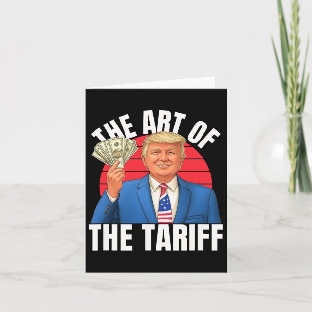 Die Kunst des Zollhandels Trump Mann Frau Liberat Karte (Vorderseite)