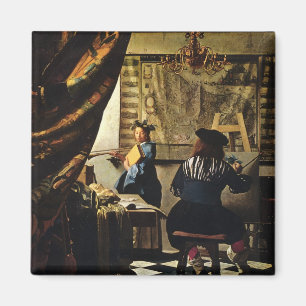 Die Kunst Johannes Vermeers der Malerei circa 1668 Magnet