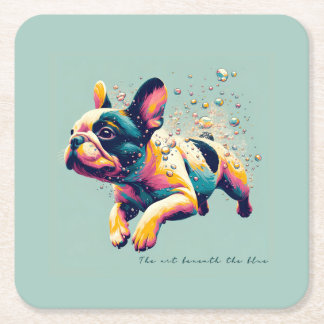 Die Kunst unter dem Blau Rechteckiger Pappuntersetzer