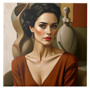 Die Kunst zwischen uns - buntes Portrait Fliese