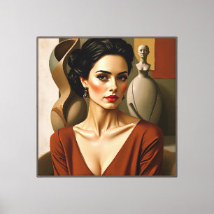 Die Kunst zwischen uns - buntes Portrait Leinwanddruck