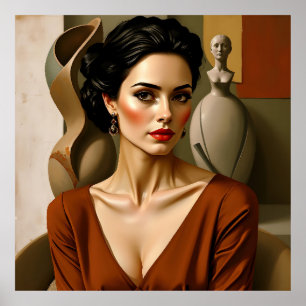 Die Kunst zwischen uns - buntes Portrait Poster