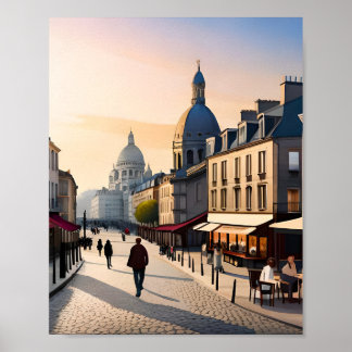 Die Künstlerecke Montmartre Poster