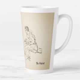 Die Künstlerin Latte Tasse