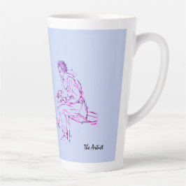 Die Künstlerin Latte Tasse