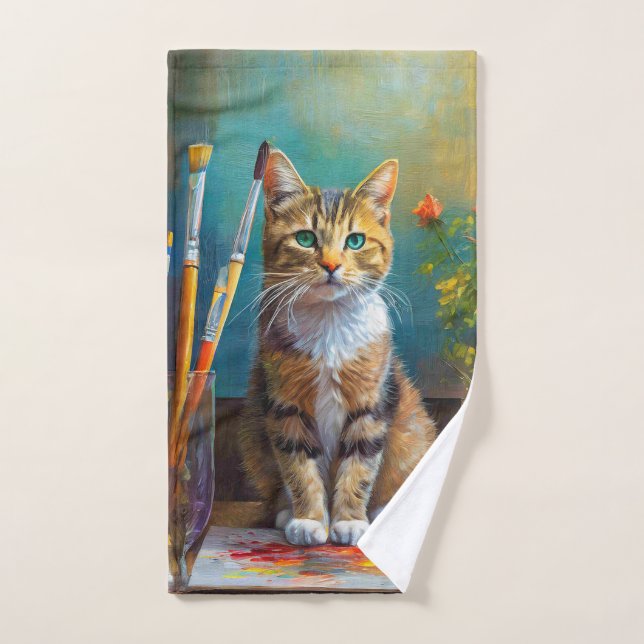Die künstlerische Katze Handtuch (Handtuch)