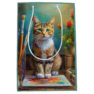 Die künstlerische Katze Mittlere Geschenktüte