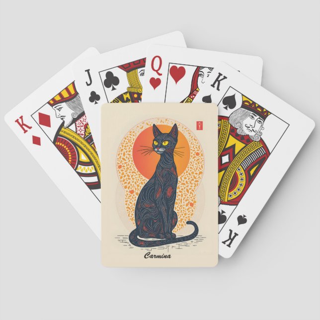 Die künstlerische Katze Spielkarten (Rückseite)