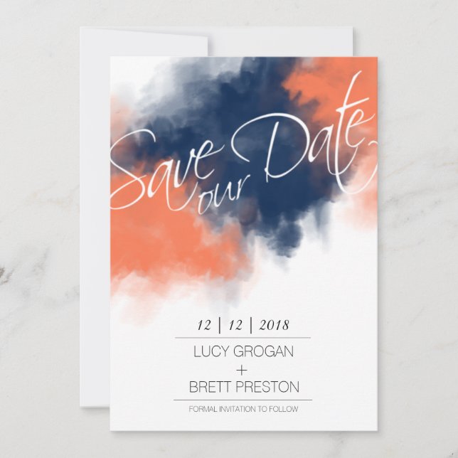 Die künstlerische Marine und die Korallenwasserfar Save The Date (Vorderseite)