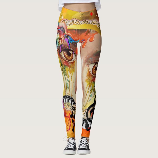 Die künstlerische Palette Leggings (Vorderseite)