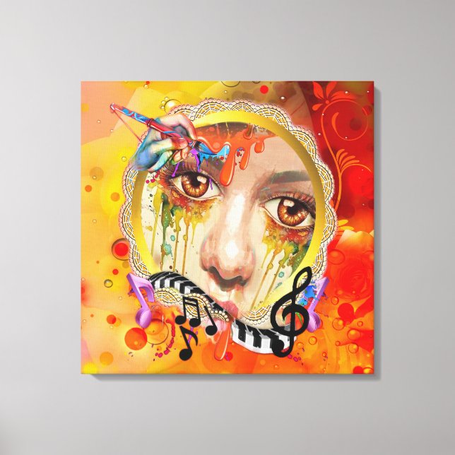 Die künstlerische Palette Leinwanddruck (Vorderseite)