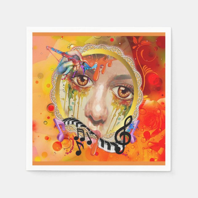 Die künstlerische Palette Serviette (Vorderseite)