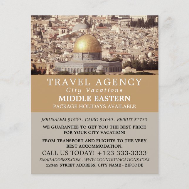 Die Kuppel des Felsens, Jerusalem, Reiseagentur Fl Flyer (Vorne)