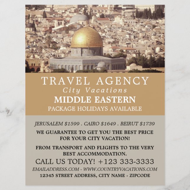 Die Kuppel des Felsens, Jerusalem, Reiseagentur Fl Flyer (Vorne)