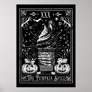 Die Kürbisgewürz-Tarotkarte Poster