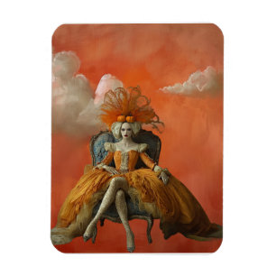 Die Kürbiskönigin Surreal Art Magnet