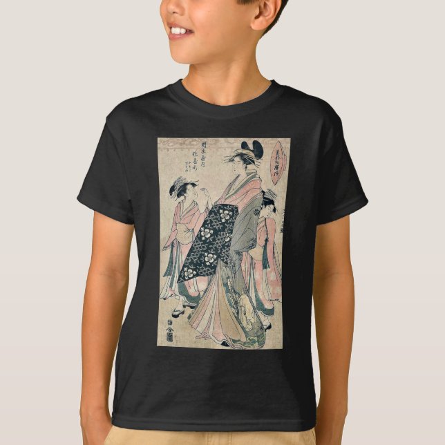 Die Kurtisane Sayagata durch Hosoda, Eishi T-Shirt (Vorderseite)