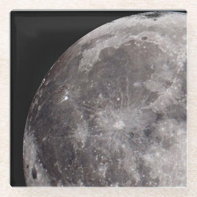 Die Kurve der Astronomie des Mondes Glasuntersetzer (Vorderseite)