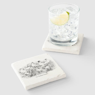 Die Kurzen Tumbler-Tauben Steinuntersetzer