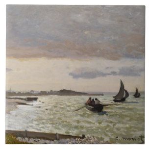 Die Küste bei Sainte-Adresse, 1864 Fliese