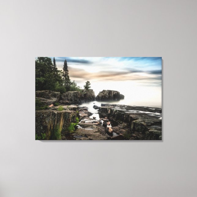 Die Küste des Lake Superior | Minnesota Leinwanddruck (Vorderseite)