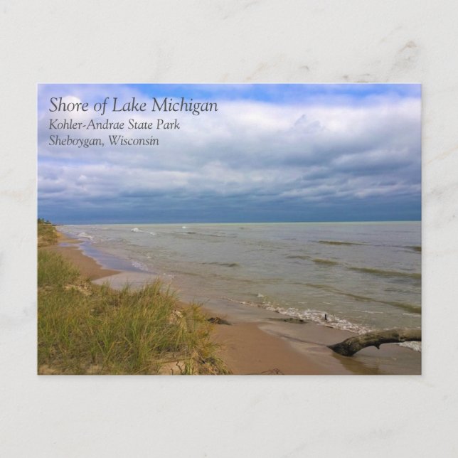 Die Küste des Michigansees, Sheyboygan, WI Postcar Postkarte (Vorderseite)