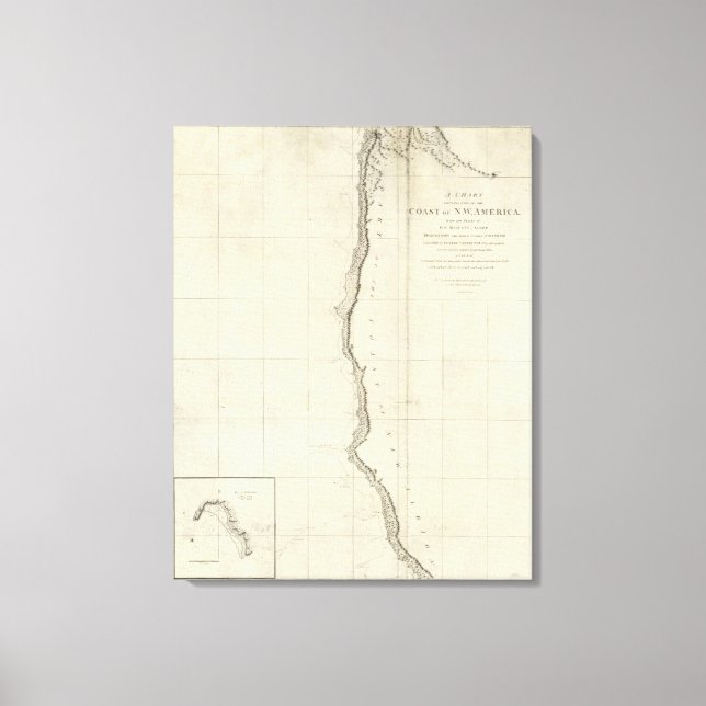 Die Küste Nordwestamerikas Leinwanddruck (Vorderseite)