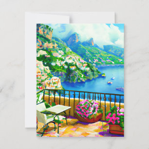 Die Küste von Amalfi ist eine der schönsten Feiertagskarte