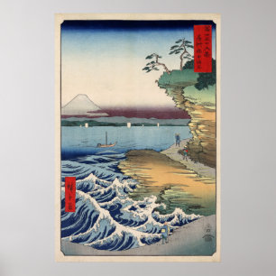 Die Küste von Hota in der Provinz Awa Poster