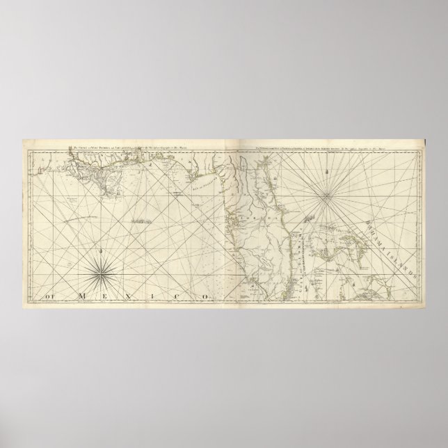 Die Küste von West Florida und Louisiana. [1775] Poster (Vorne)