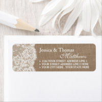 Die Labels der Burlap & Lace Wedding Collection
