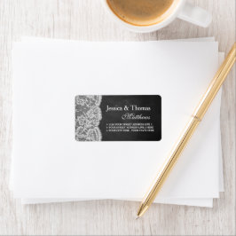 Die Labels der Chalkboard & Lace Wedding Adressaufkleber