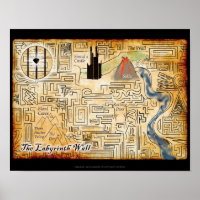 Die Labyrinthmauer 14x11 Karte drucken