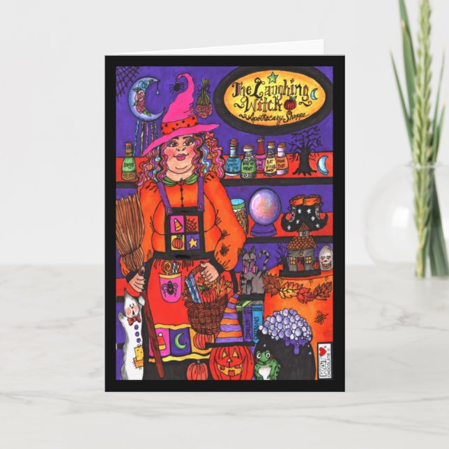 Die lachende Hexenkarte Karte (Vorderseite)