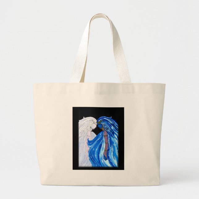 Die Lady der Blauen Flamme Jumbo Stoffbeutel (Vorne)