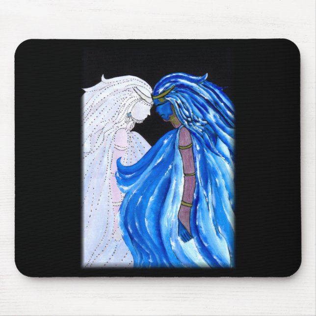 Die Lady der Blauen Flamme Mousepad (Vorne)